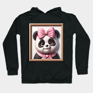 Portrait of a cute panda girl Hoodie